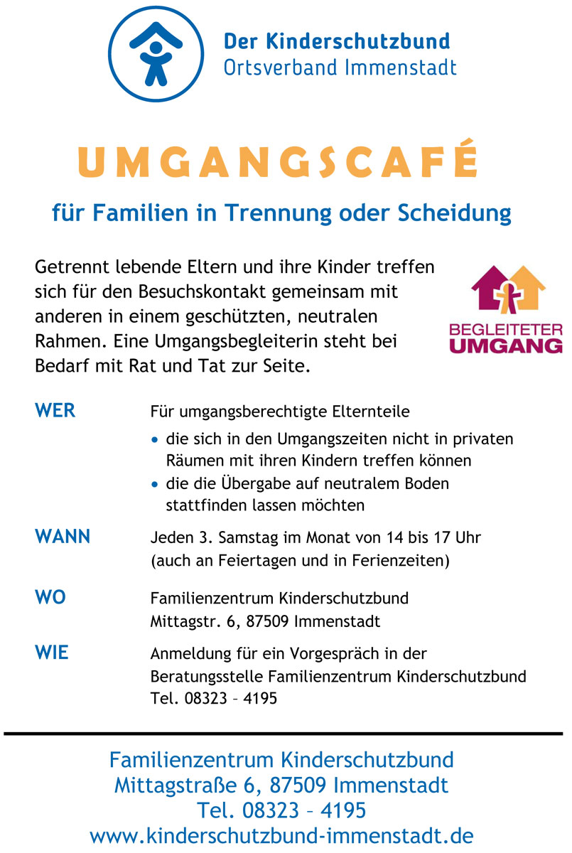 Infoblatt Umgangscafe