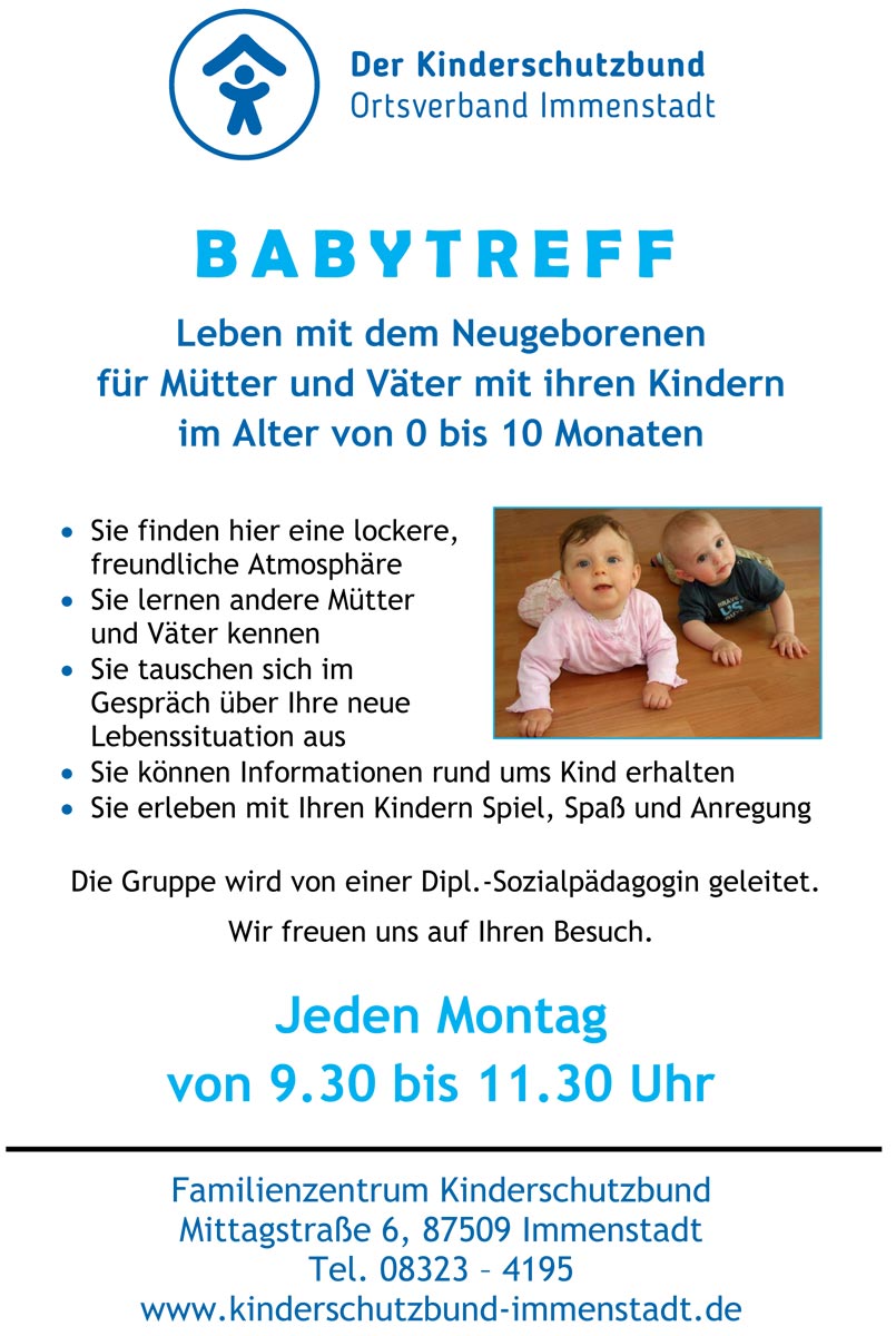 Infoblatt Babytreff